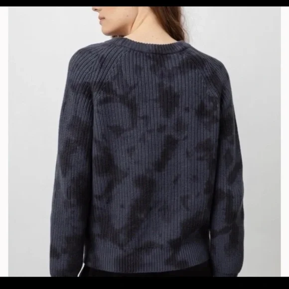 RAILS VENUS in IRON BLACK TIE DYE Sweater Size Medium in cotton/cashmere - Picture 4 of 12